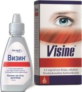 VISINE ВИЗИН Капки за очи с противовъзпалителен и обезболяващ ефект 15 мл