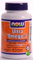 NOW ULTRA OMEGA 3 Рибено масло 1000 мг/90 дражета