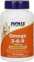 NOW OMEGA 3-6-9 Мастни киселини 1000 мг 100 дражета