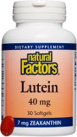 121188 NATURAL FACTORS LUTEIN За нормално зрение 40 мг, 30 капсули