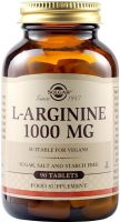 SOLGAR L-ARGININE Аминокиселина 1000 мг/90 таблетки