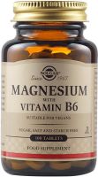 SOLGAR MAGNESIUM + В6 Магнезий + Витамин В6, 100 табл.