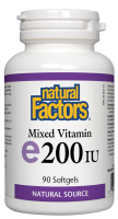 NATURAL FACTORS VITAMIN E 200 IU Витамин Е 90 капсули