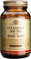 SOLGAR ROSE HIPS Витамин С с плодове от шипка 500 мг/100 таб