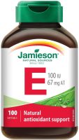 JAMIESON E 100 IU Витамин E- мощен антиоксидант 100 капсули