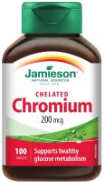 JAMIESON CHELATED 200 mcg CHROMIUM Хром 100 табл.