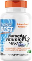 DOCTOR'S BEST VITAMIN K2 MK-7 with MenaQ7 Витамин К2 60 веган капсули