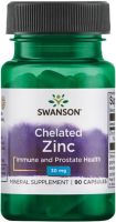 SWANSON Chelated ZINC (30 mg) Хелатиран Цинк за имунитет 90 капсули