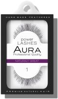 AURA POWER LASHES Мигли от естествен косъм 01 Naturaly Great