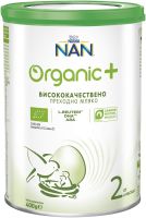 NESTLE NAN ORGANIC 2 Преходно мляко (адаптирано мляко) за бебета след 6-месечна възраст 400 г