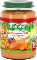BEBELAN PUREE Зеленчукова смес със Сьомга 6+ мес. 190 г