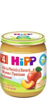 HIPP БИО Ябълки с банани и праскови 4+м. 125г
