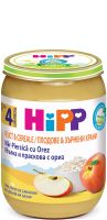 HIPP БИО Готова каша Праскова и Ябълка с Ориз 4+ мес. 190 г