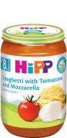 HIPP БИО Спагети с домати и моцарела 8+ мес. 220 г
