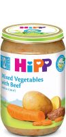 HIPP БИО Микс зеленчуци с телешко месо 12+ мес. 220 г