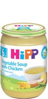 HIPP БИО Зеленчукова супа с Пиле 6+ мес. 190г