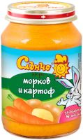 СЛЪНЧО Зеленчуково пюре от Морков и Картоф 4+ месеца 190 г