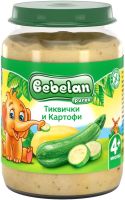 BEBELAN PUREE Зеленчуково пюре Тиквички и Картофи 4+ м. 190г