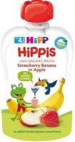 HIPPIS БИО Плодова закуска ябълки, ягоди и банан 4+м. 100г