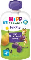 HIPPIS БИО Плодова закуска сливи с касис и круши 6+м. 100г