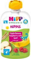 HIPPIS БИО Плодова закуска ябълка, банан и малина 6+м. 100г