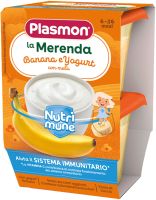 PLASMON Млечен десерт Банан и йогурт 6+месеца 2х120 г