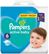 PAMPERS ACTIVE BABY Пелени 6-Extra (13-18 кг) 68 бр. (GPP)