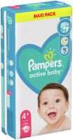 PAMPERS ACTIVE BABY 4+-Maxi+ (10-15кг) Пелени 53/4 бр.(VPP)