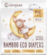 WOOPIES 2-MINI (3-8 kg) ЕКО Бамбукови еднократни пелени 36 броя