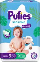 PUFIES SENSITIVE Diapers 6-XL (13+ кг) Пелени 42 броя в пакет
