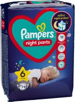 PAMPERS NIGHT PANTS 6-(15+ кг) Еднократни нощни гащи 19 бр.