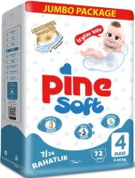 PINE SOFT 4-Maxi (7-14кг) Еднократни пелени 72 бр./пак.