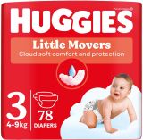 HUGGIES LITTLE MOVERS 3-(4-9 кг) Еднократни пелени 78 броя