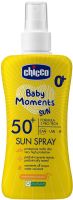 CHICCO SPF50+ Слънцезащитен спрей за лице и тяло 0+м. 150 мл