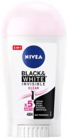 NIVEA BLACK & WHITE INVISIBLE CLEAR Дезодорант стик 40 мл