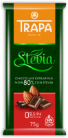 TRAPA Диетичен Шоколад 80% Какао със Стевия 75 г