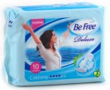 BE FREE DELUXE NORMAL Памучни дамски превръзки 10 бр.