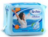BE FREE DELUXE NORMAL+ Памучни дамски превръзки 8 бр.