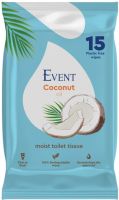EVENT COCONUT OIL Влажна тоалента хартия с кокосово масло 15 броя