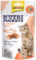 GIMCAT NUTRI Pockets Хрупкави джобчета Сьомга + Омега 3-6 60 г