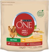 ONE MINI ACTIVE Храна за дребно куче с Пиле и Ориз 1,5 кг