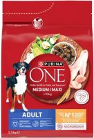 PURINA ONE MEDIUM MAXI ADULT Суха храна с Пиле и Ориз 2,5 кг